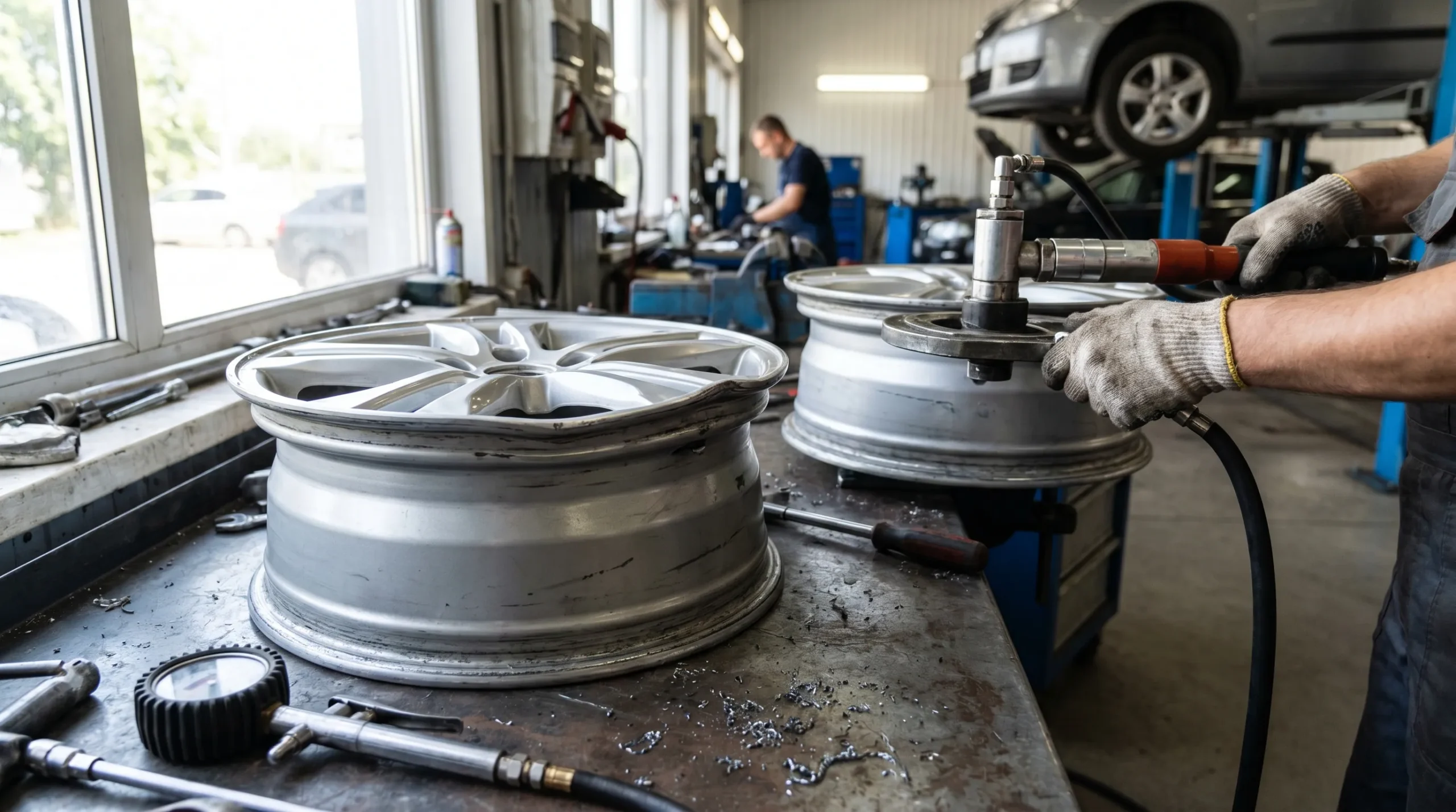 Can a bent car rim be fixed